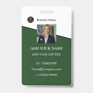 Company Logo Employee Name Badge Photo ID Card