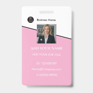 Company Logo Employee Name Badge Photo ID Card