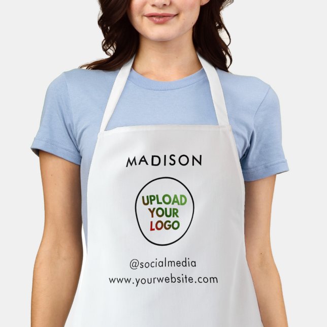 Company Logo Employee Staff Name  Apron (Creator Uploaded)