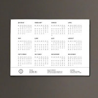 Company Logo Full Year Mini Magnetic 2024 Calendar