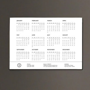 Company Logo Full Year Mini Magnetic 2024 Calendar