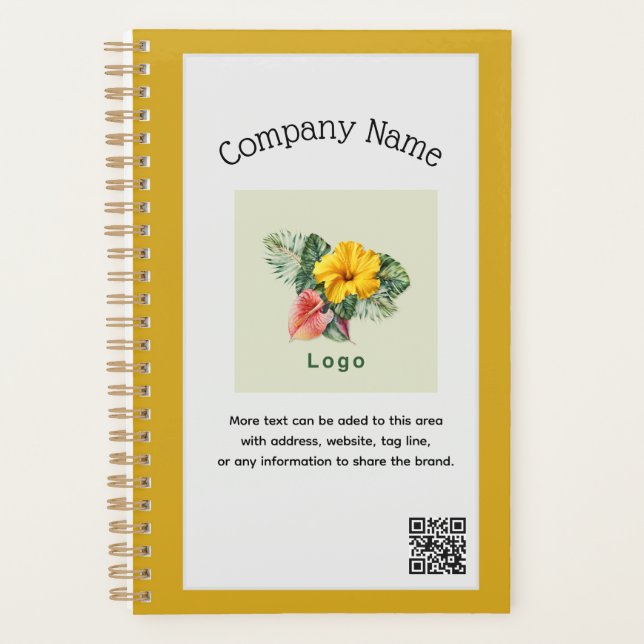 Company Logo Gift Merchandise QR code Planner (Front)