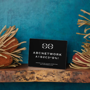 Company Logo Guest Wifi Password Sign Plaque