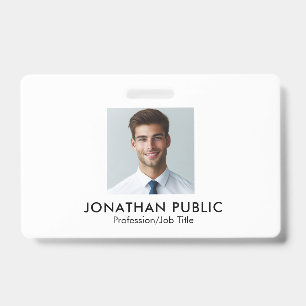 Company Logo Here Employee Photo Template Custom ID Badge