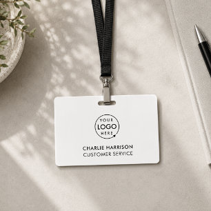 Company Logo ID   Custom Employee Staff Minimalist Badge