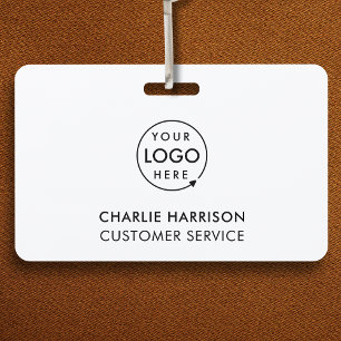 Company Logo ID Custom Employee Staff Minimalist ID Badge