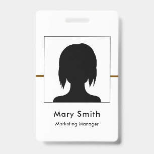 Company Logo, ID Employee Staff, Minimalist Badge