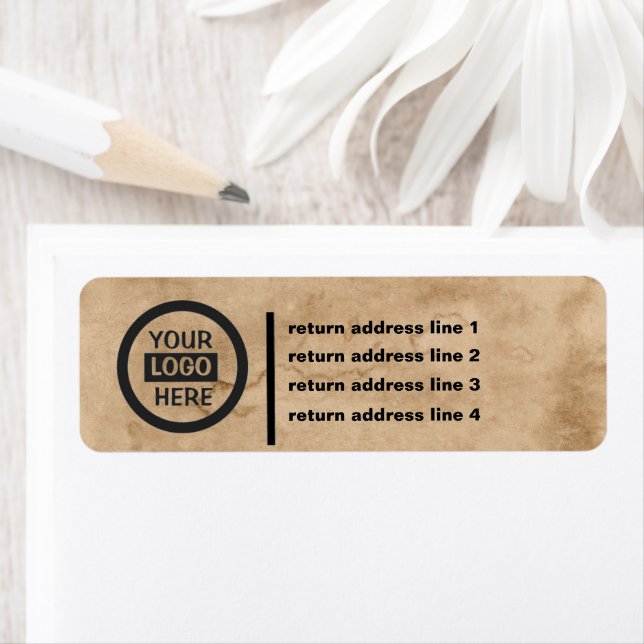 Company Logo & Information | Brown Background on  (Insitu)