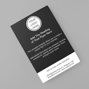 Company Logo l Clean Black & White Advertising Flyer