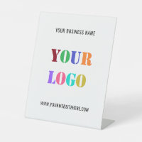 Company Logo Name Business Pedestal Sign Template