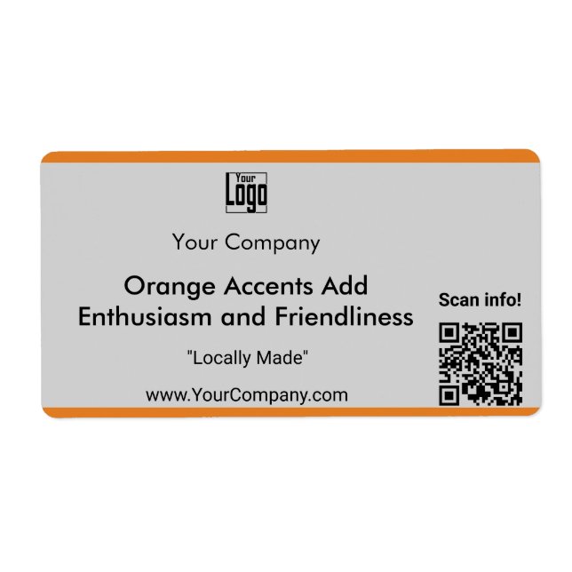 Company Logo Name Motto QR Code Marketing Large (Front)