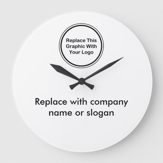 Company Logo Office Wall Clocks (Front)