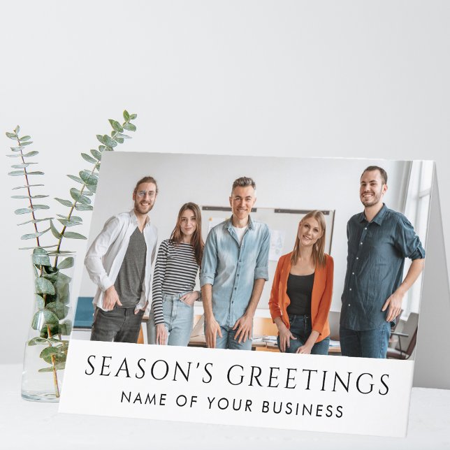 Company Logo Personalised Business and Corporate Holiday Card (Creator Uploaded)