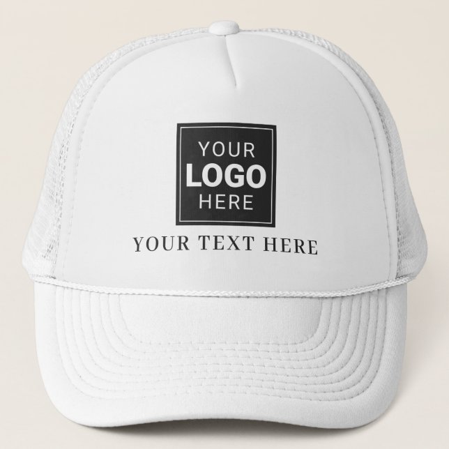 Company Logo Plus Wording Trucker Hat (Front)