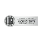 Company Logo Professional Employee Silver & Black
