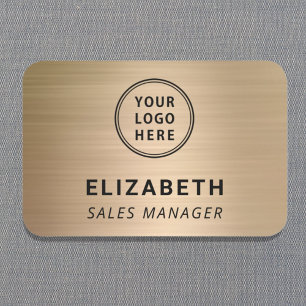 Company Logo Professional Gold Name Tag
