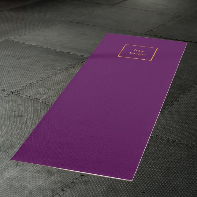 Company logo purple classic business studio yoga mat (Creator Uploaded)