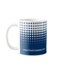 Company Logo QR Code Half Tone Blue Black White