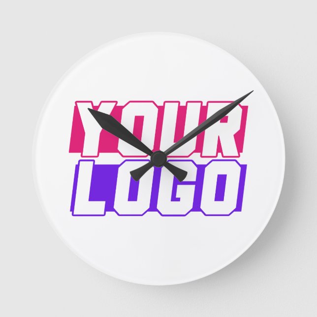 Company Logo Round Clock (Front)
