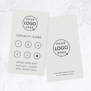 Company Logo   Silver Grey Modern Business Loyalty Card