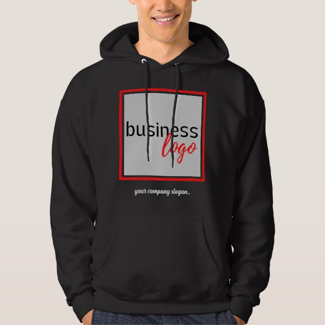 COMPANY LOGO SLOGAN BUSINESS BRANDED UNIFORM NAMED HOODIE (Front)