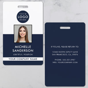 Company Logo Staff Employee Photo ID Badge