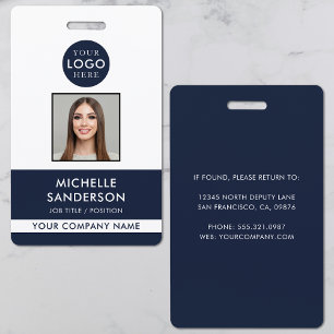 Company Logo Staff Employee Photo ID ID Badge