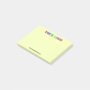 Company Logo Text Branded Post-it® Notes Example