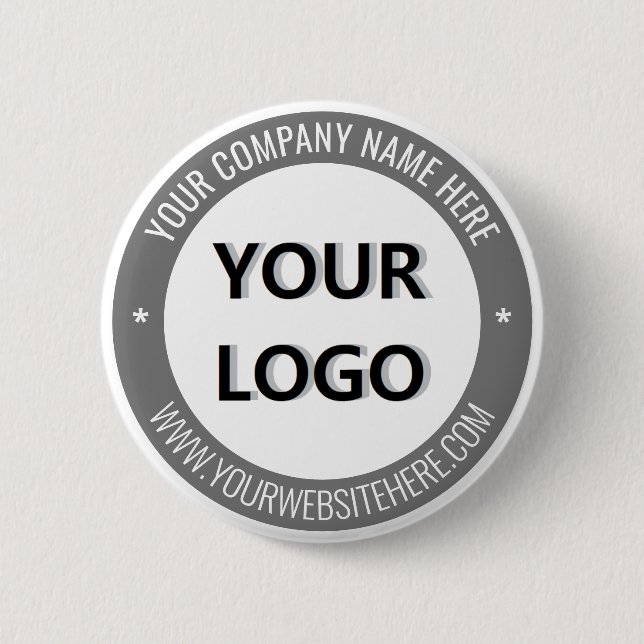 Company Logo Text Business Promotion Button Gift (Front)
