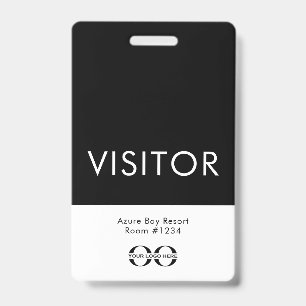 Company Logo Visitor Badge Hotel Resort ID Badge