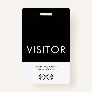 Company Logo Visitor Badge Hotel Resort ID Badge