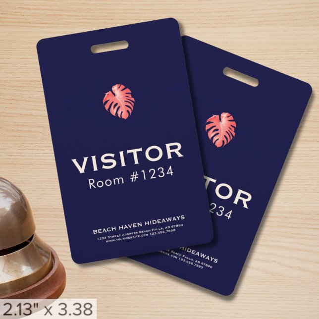 Company Logo Visitor Badge Hotel Resort ID Badge (Creator Uploaded)
