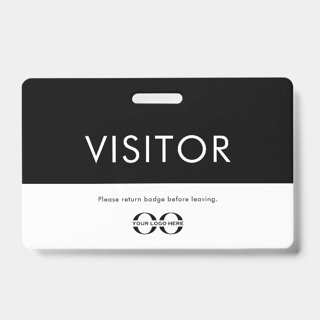 Company Logo Visitor Badge ID Badge (Front)