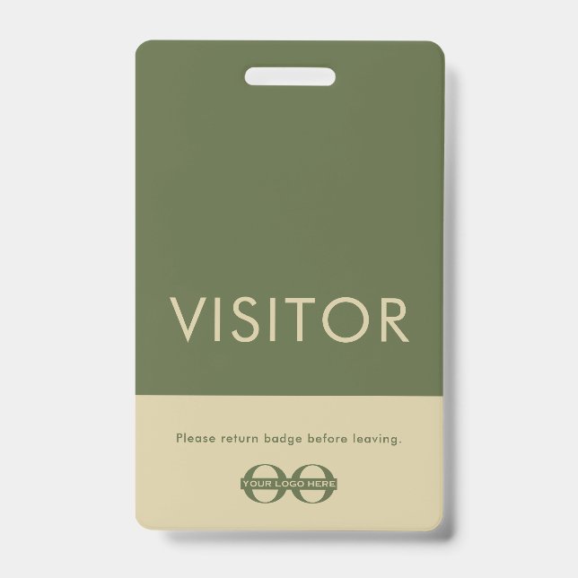 Company Logo Visitor Badge ID Badge (Front)