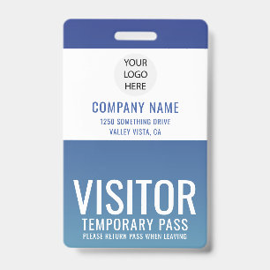 Company Logo Visitor Pass ID Badge