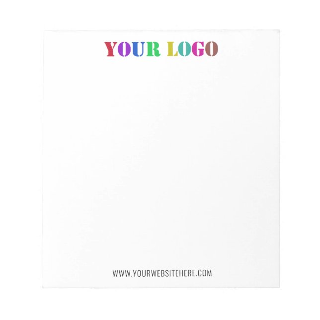 Company Logo Website Business Notepad Example (Front)