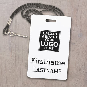 Company Logo with area for First and Last Names ID Badge