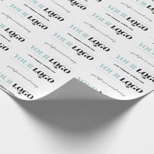 Company Logo with Custom Message and Website Wrapping Paper