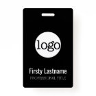 Company Logo with First and Last Names Bar Code