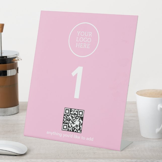 Company Logo with QR Code Pedestal Sign (In SItu)