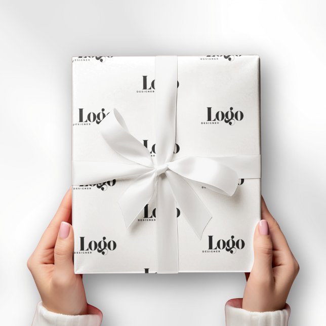 Company Logo Wrapping Paper Branded Giftwrapping  (branded company logo gift wrapping paper to be personalized with your custom logo)