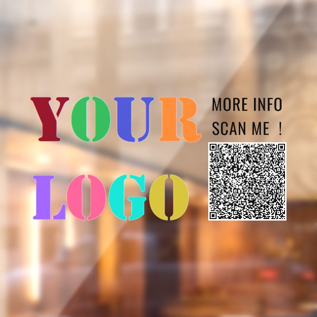 Company Logo Your QR Code Business Window Cling (Sheet 2)