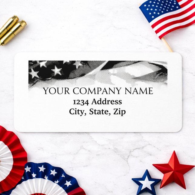 Company Name American Flag US Label (Creator Uploaded)