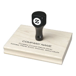Company Name Business Contact Details Rubber Stamp