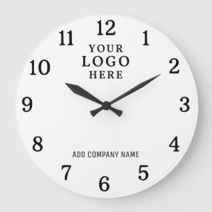 Company Name Business Logo Corporate Branded Promo Large Clock