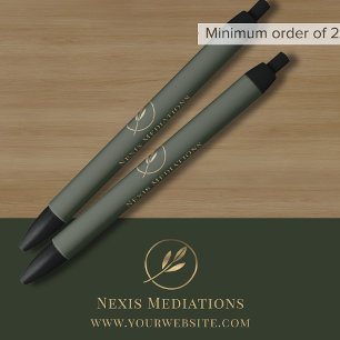Company Name Logo Promotional Black Ink Pen
