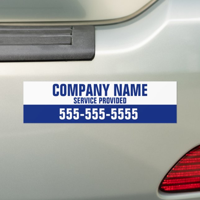 Company Name Service Provided Custom Phone Bumper Sticker (On Car)