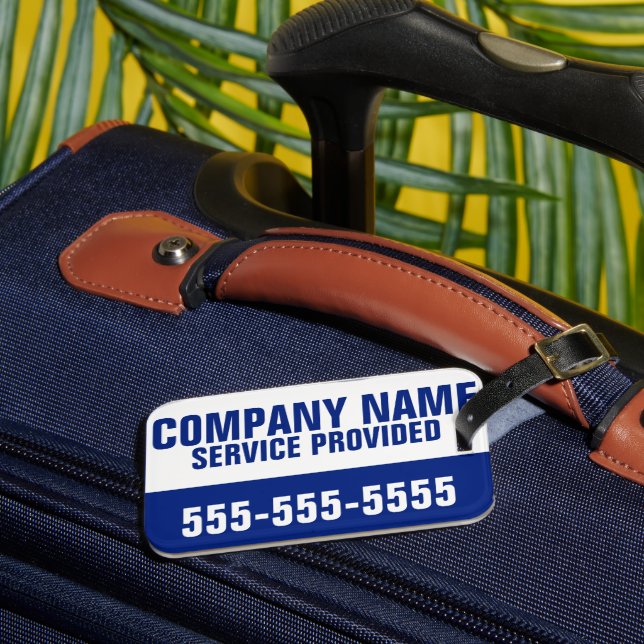 Company Name Service Provided Custom Phone Luggage Tag (Front Insitu 3)