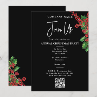 Company Office Corporate Annual Christmas Party Invitation