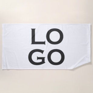 Company or Business Custom Logo Beach Towel